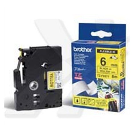 Brother | FX611 | Flexible tape | Thermal | Black on yellow | Roll (0.6 cm x 8 m) - 2